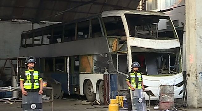 Ate: intervienen depósito donde se ensamblaban buses-camión