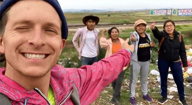 Conocido youtuber de Estados Unidos promueve campaña 'Chapa tu basura' en Juliaca [Video]