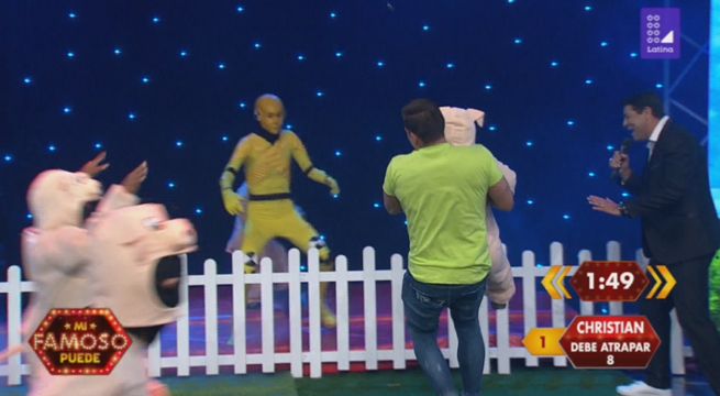 Mi famoso puede: Christian Domínguez sorprendió en divertida prueba