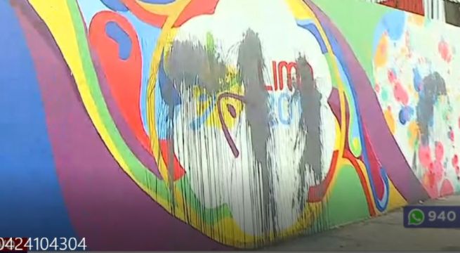 Vándalos manchan murales alusivos a los Juegos Panamericanos en el Callao