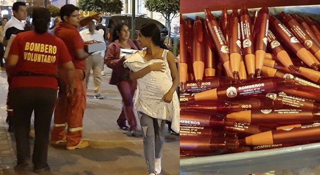 Bomberos son captados vendiendo lapiceros para reparar ambulancia de su unidad [Fotos]