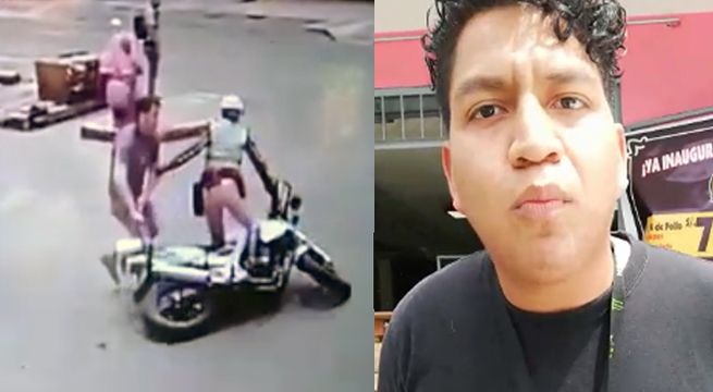 Motociclista fue detenido por agredir a policía que le puso fotopapeleta [Video]