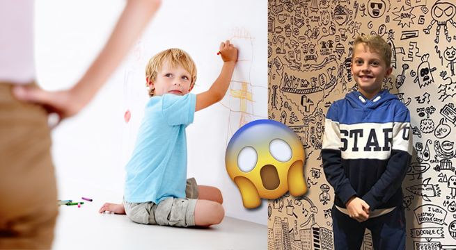Niño era castigado por dibujar en el colegio y terminó decorando todo un restaurante [FOTO Y VIDEO]