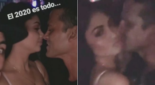 Christian Domínguez templado de Pamela Franco, pero ella a las justas le acepta un beso