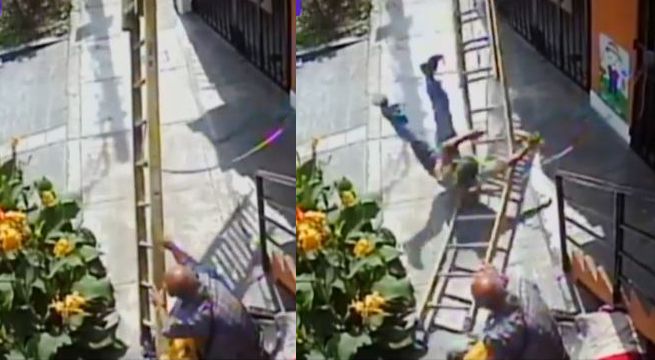 Anciano en silla de ruedas hizo caer a pintor desde unos diez metros de altura