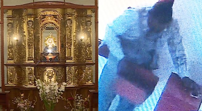 Delincuente asaltó iglesia del Rímac y se llevó las limosnas de todo un año [VIDEO]