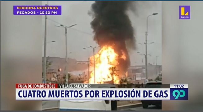 DEFLAGRACIÓN GENERA  INCENDIO  EN  VILLA EL  SALVADOR