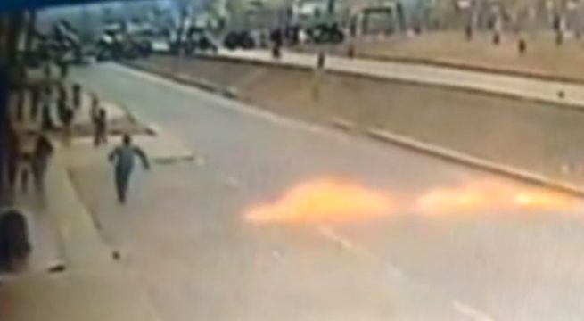 Incendio en Villa El Salvador: cámaras captaron a vecinos escapando del fuego [VIDEO]