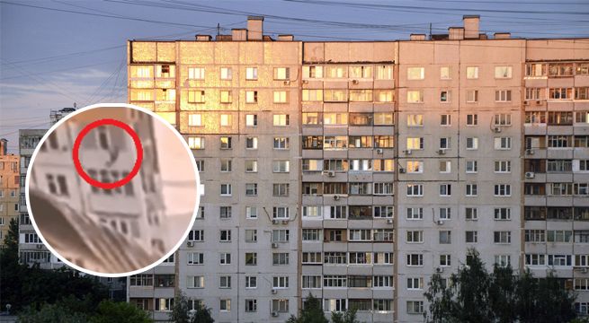 Mujer cae de un noveno piso, se levanta y se va andando como si nada [VIDEO]