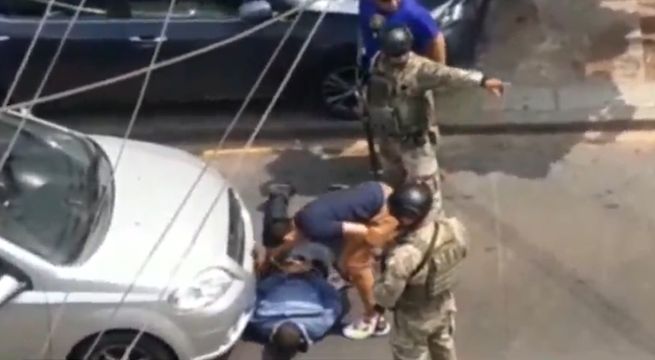 PNP frustró asalto a banco y capturó a 'marcas' tras balacera en Magdalena [VIDEO]
