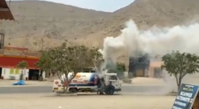 Cieneguilla: se registra fuga de gas en camión cisterna [VIDEO]