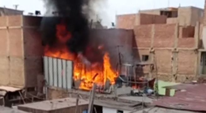 Dos niños murieron tras incendiarse su casa en Lurín [VIDEO]
