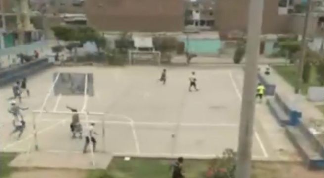 Pandilleros se agarraron a balazos en parque de Los Olivos [VIDEO]