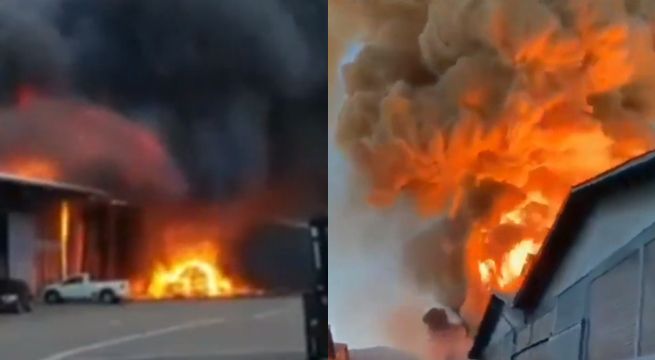 Cuatro muertos dejó explosión y gigantesco incendio de almacenes en Chile [VIDEO]