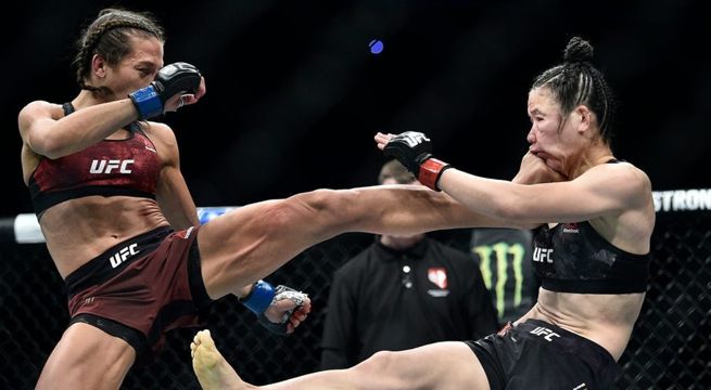 Impactantes imágenes de cómo quedó el rostro de Joanna Jędrzejczyk tras combate con Weili Zhang