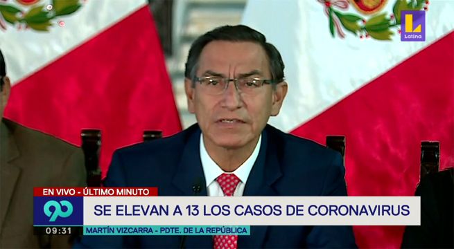 Presidente Martín Vizcarra da nuevo mensaje y confirma 13 casos de coronavirus en Perú [VIDEO]