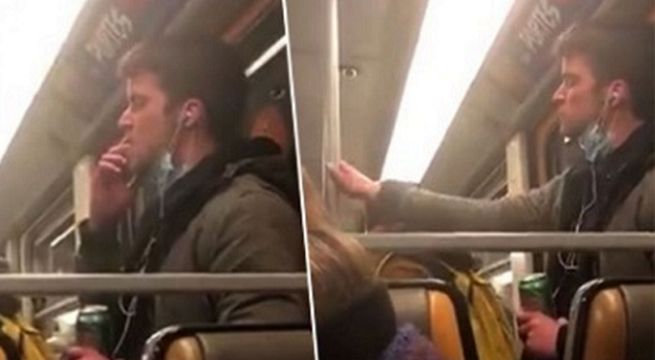 Hombre es captado esparciendo su saliva en el metro en plena crisis por el coronavirus [VIDEO]