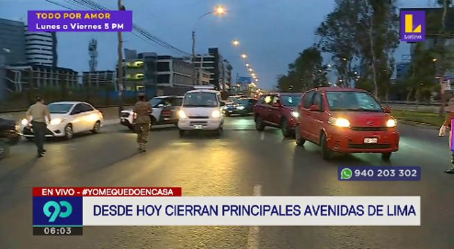 Desde hoy cierran principales avenidas de Lima [VIDEO]