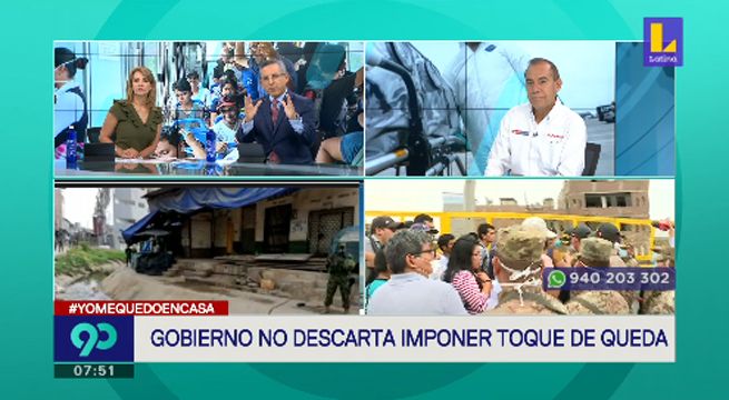 Ministro de Defensa no descarta decretar toque de queda [VIDEO]