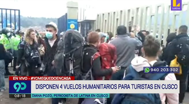 Disponen 4 vuelos humanitarios para turistas varados en Cusco [VIDEO]