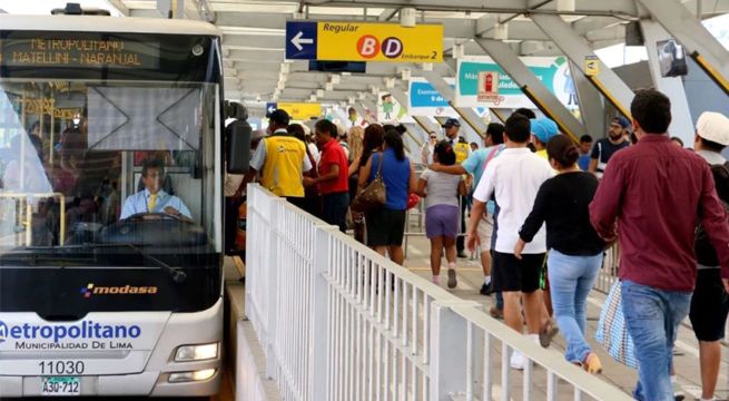Ruta troncal del metropolitano funcionará hasta las 6:30 pm [VIDEO]