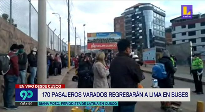 170 pasajeros varados en Cusco regresarán a Lima en buses [VIDEO]