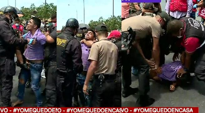 Sujeto se resistió a ser detenido por infringir Estado de Emergencia [Video]