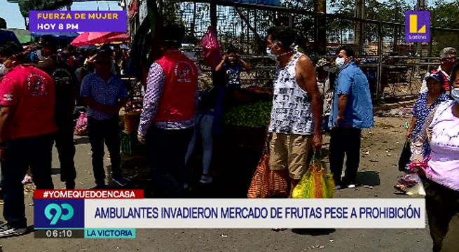 Ambulantes invadieron el mercado de frutas pese a prohibición [VIDEO]