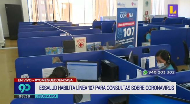 EsSalud habilita la línea 107 para consultas acerca del coronavirus [VIDEO]
