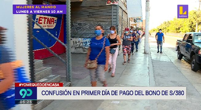 Confusión y largas colas se registraron en el primer día de pago del abono de S/380 [VIDEO]