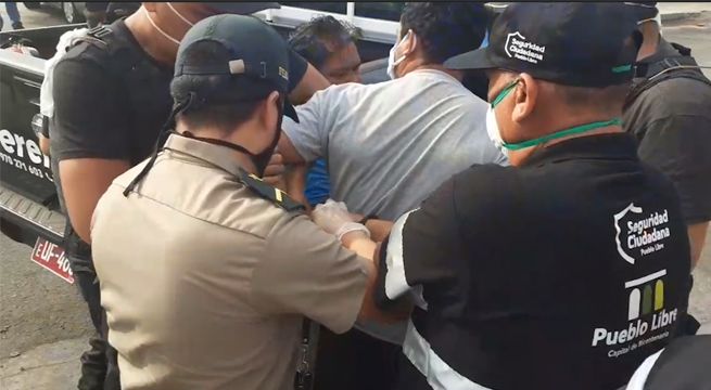 Serenazgo y policía detienen a sujeto que distribuía marihuana en plena cuarentena