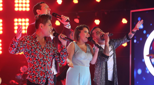 Los Cuatro Finalistas le cantaron al Perú y emocionaron a todo el público
