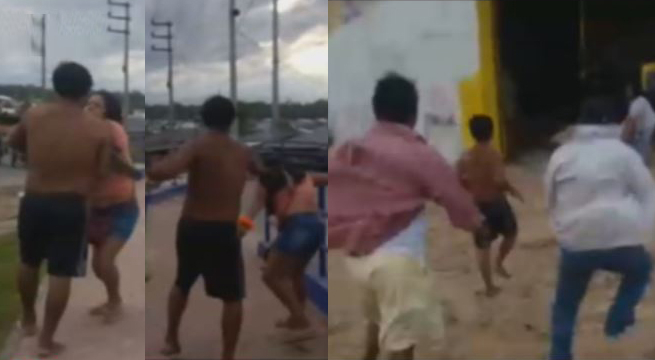 Vecinos auxilian a mujer golpeada por enamorado en plena calle