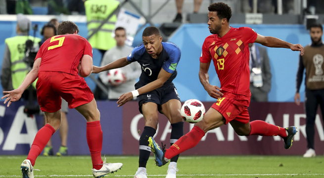 Primer tiempo: Francia y Bélgica alcanzan sin goles el descanso