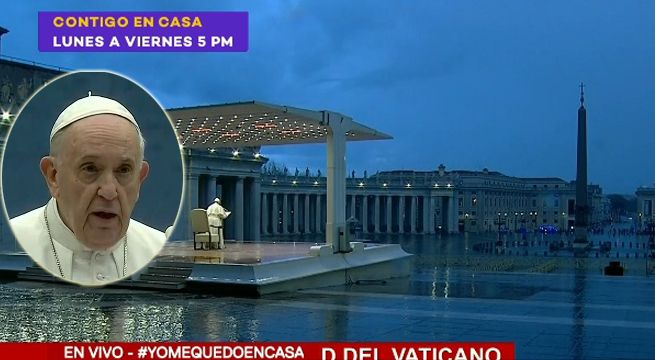Coronavirus: Papa Francisco rezó en solitario en Plaza de San Pedro [Video]