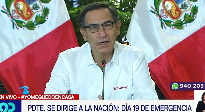 Presidente Martín Vizcarra dio conferencia en día 19 de emergencia por coronavirus [Video]