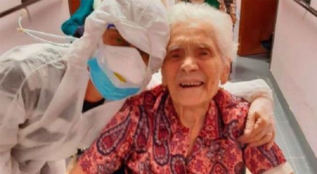 Mujer de 104 años se convierte en la más longeva en vencer al coronavirus