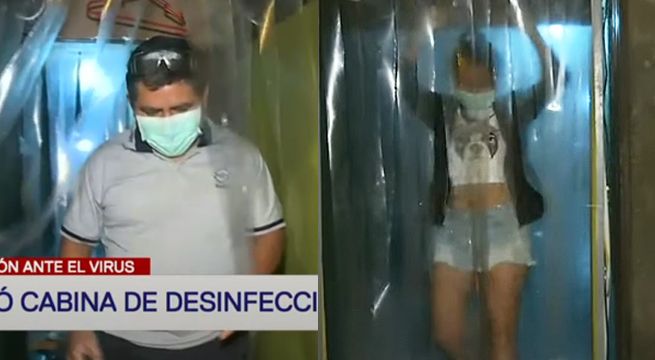 Coronavirus: Peruano crea cabina de desinfección casera [Video]