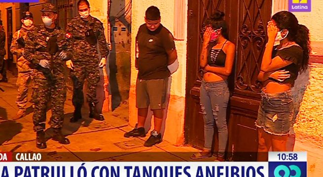 Marina intervino a jóvenes que desacataron toque de queda en el Callao [Video]