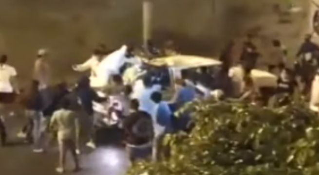 Reparto de canastas con víveres terminó en violenta balacera en el Callao [VIDEO]