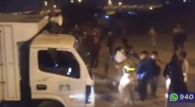 Vecinos intentaron saquear camión con víveres en sector de Ticlio Chico [VIDEO]