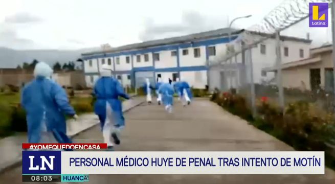 Personal médico huye de penal de Huancayo tras intento de motín