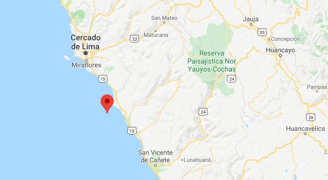 Sismo de magnitud 3.7 remeció Chilca esta mañana, informó el IGP