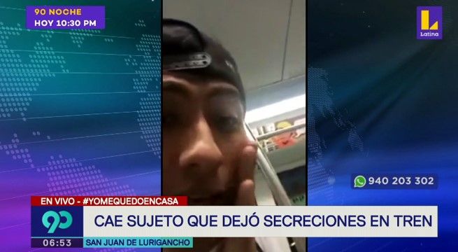 Cae sujeto que dejó secreciones en pasamanos del Metro de Lima y se grabó