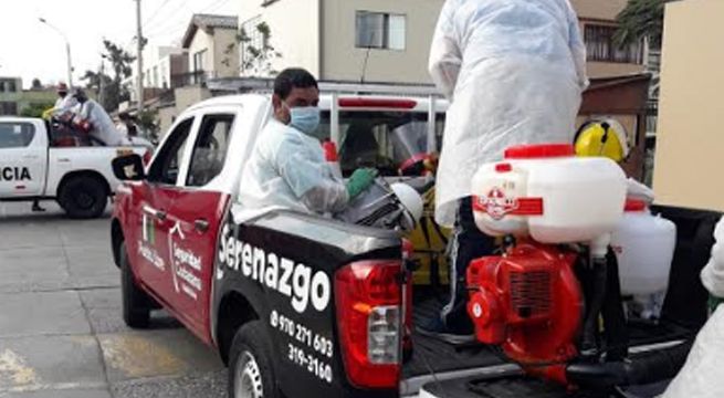 Serenazgo de Pueblo Libre y Policía Nacional intervinieron a 10 falsos fumigadores