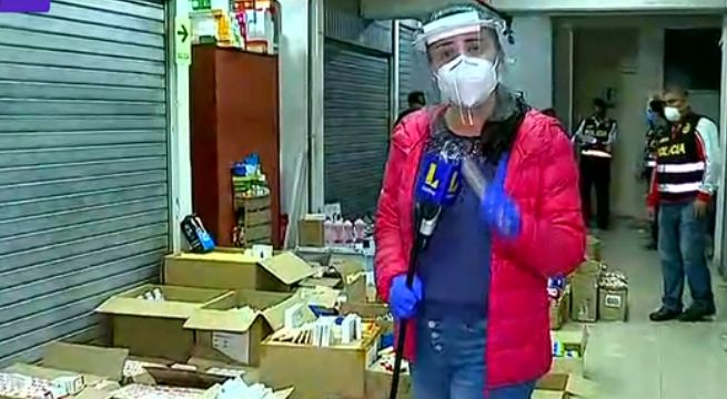 Incautan gran cantidad de azitromicina y paracetamol en galería del centro de Lima