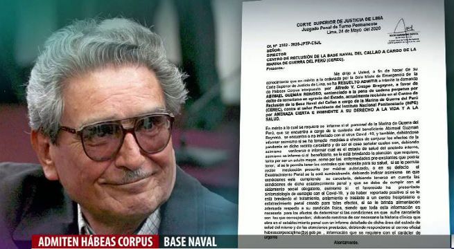 Poder Judicial admite a trámite pedido para dar arresto domiciliario a Abimael Guzmán