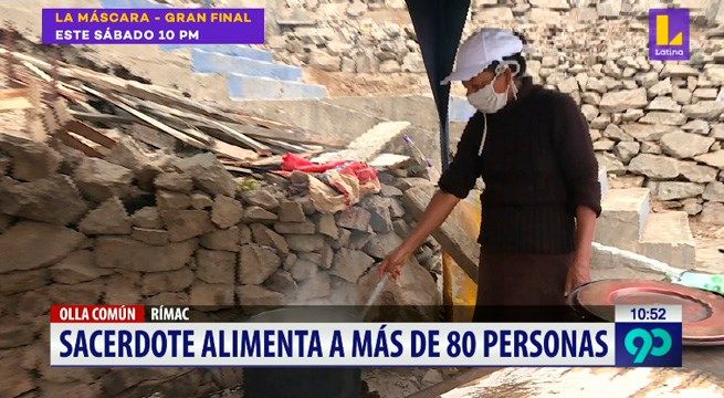 Sacerdote alimenta a más de 80 personas en el distrito del Rímac
