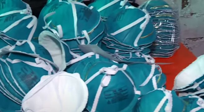 Incautan 5 mil imitaciones de mascarillas N95 en un taller del Rímac [VIDEO]