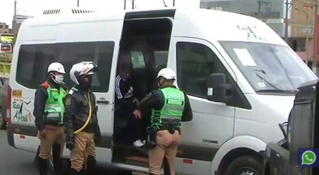 Policía intervino combi que pretendía llevar pasajeros de Lima a Cajamarca